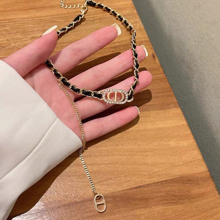 N3-311 Choker đan mặt đá