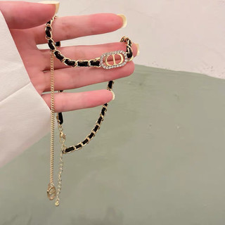 N3-311 Choker đan mặt đá