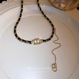 N3-311 Choker đan mặt đá