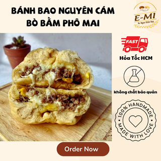  Bánh Bao Nguyên Cám Healthy Bò Bằm Phô Mai Kéo Sợi- Eatclean Healthy 