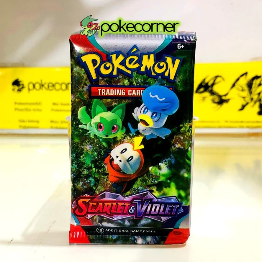 01 Pack lẻ thẻ bài Pokemon TCG Scarlet & Violet Baset Set SV01 Booster Pack chính hãng mới 100% Koraidon Miraidon