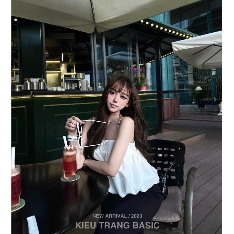 Set Áo Dây Bồng Chân Váy Dài Kiều Trang Basic