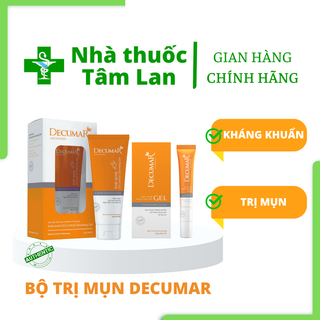 Sữa rửa mặt Decumar + Gel chấm mụn Decumar - Bộ sản phẩm làm sạch và giảm mụn - mờ thâm cho da m.ụn - nhạy cảm