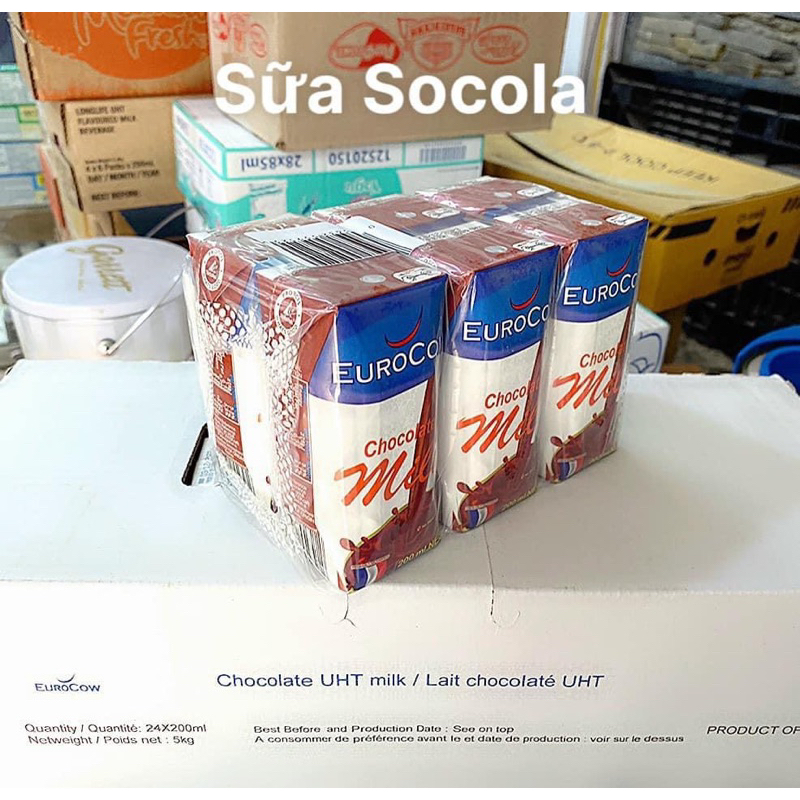 [Date12/23] Lốc 6 hộp 200ml sữa socola Pháp