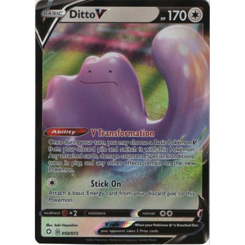 Thẻ pokemon Ditto V - 50/72 - Ultra RareShining Fates Singles