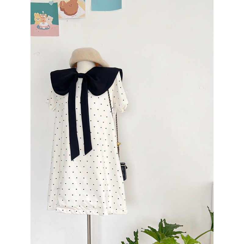 Dtk085- Đầm trái tim mặc đc 2 kiểu