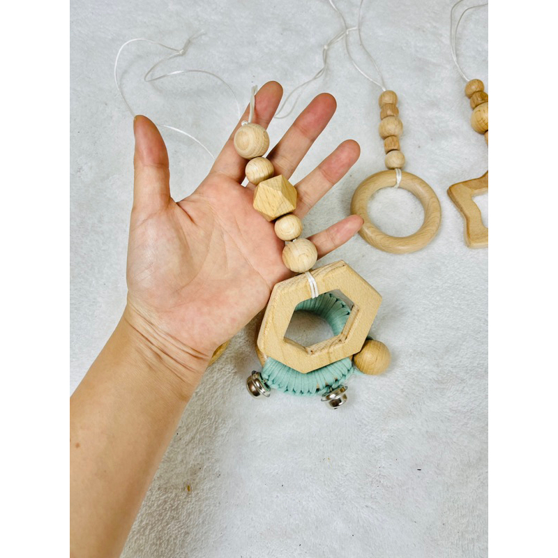 Sét treo gỗ treo kệ treo nôi cho bé sơ sinh từ 0-3 tháng