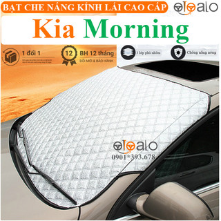 Tấm che nắng kính lái xe Kia Morning vải dù 3 lớp cao cấp - OTOALO