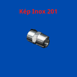 Kép inox 304, kép đúc, nối 2 đầu ren ngoài 21