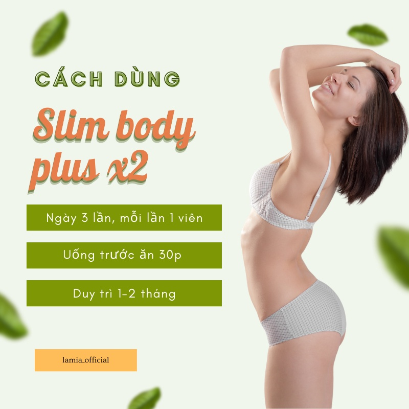Giảm cân viên sủi Slim Body Plus X2 Chính Hãng (bản nâng cấp) cấp tốc an toàn hiệu quả giảm detox đẹp da hộp 20 viên