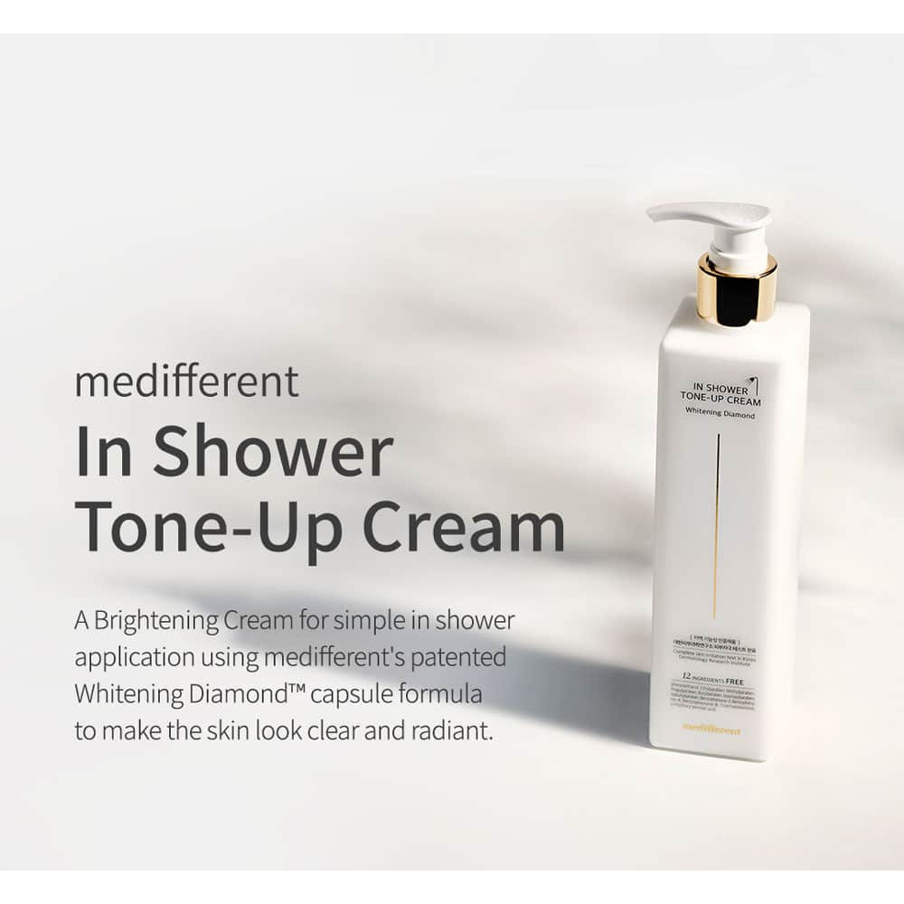 Sữa Tắm Truyền Trắng Hàn Quốc Medifferent In Shower Tone Up Cream Whitening Diamond 300ml