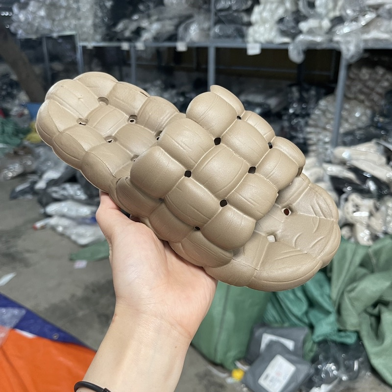 Dép quai ngang nữ, dép bánh mỳ Chất liệu EVA siêu nhẹ - sẵn 4 màu đen trắng nâu xanh 8805 HY