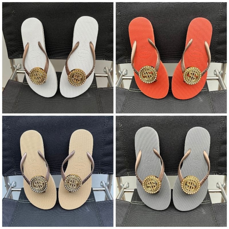 Dép Lào/Dép kẹp nữ cao su mẫu charm xoay