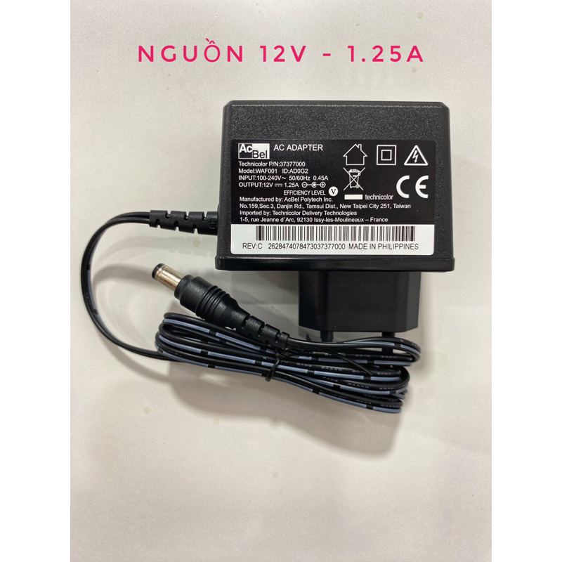 Nguồn 12v 1.25a