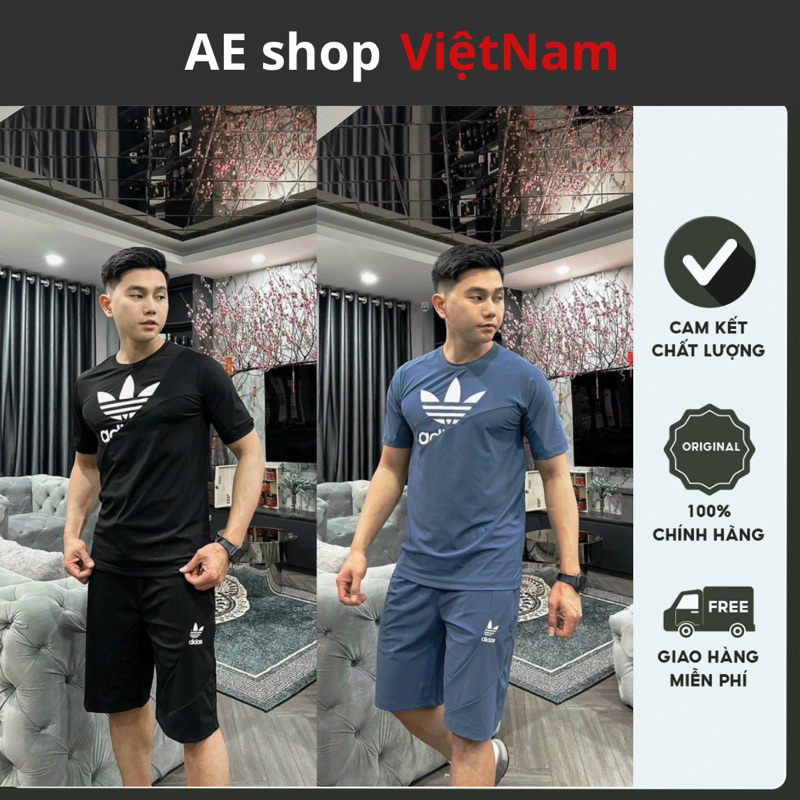 Bộ thể thao Adidas chất vải lạnh co giãn cao cấp mẫu 2023