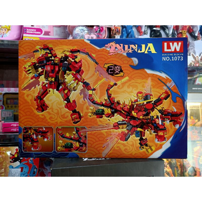 Xếp hình lắp ghép lê gô NINJA Rồng và Robot 1073