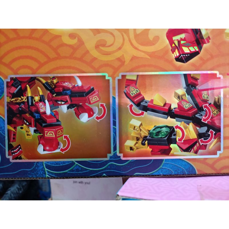 Xếp hình lắp ghép lê gô NINJA Rồng và Robot 1073