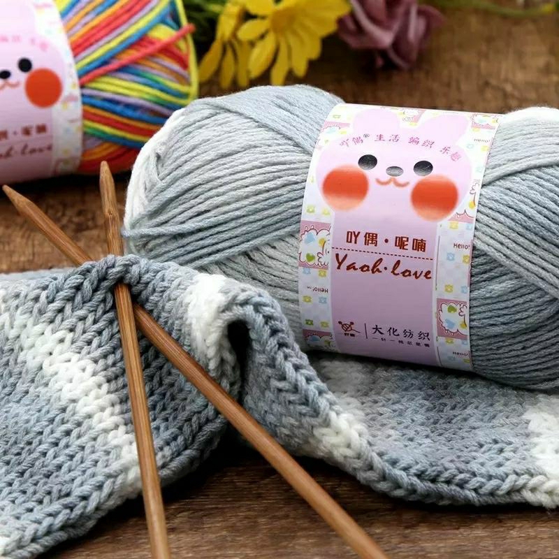 Len Yaoh Wool Màu Loang Siêu Dễ Thương Đan Móc Khăn Áo, Nón
