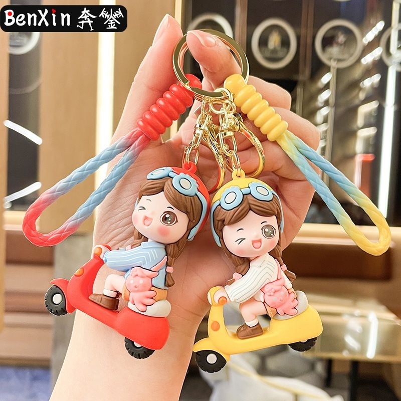 Móc Khóa Dành Cho Những Cặp Đôi Hình Búp Bê Dễ Thương Phụ Kiện Balo Túi Xách