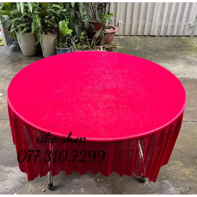 Khăn bàn vân hoa hồng Khổ Vuông trải bàn tròn và vuông