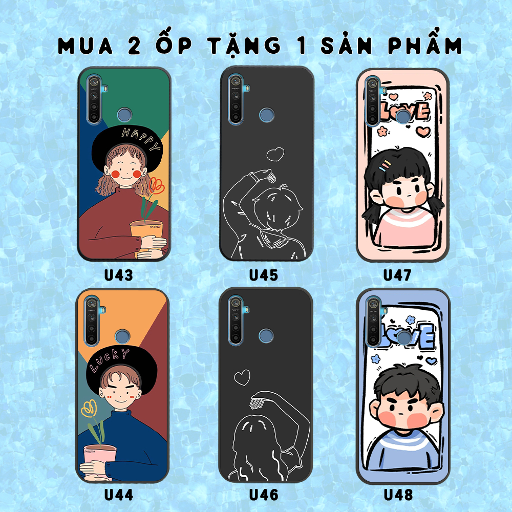 Ốp Realme 5/ 5i/ 5 Pro/ C3 In hình couple, cặp đôi cực đẹp trend giá rẻ chất lượng