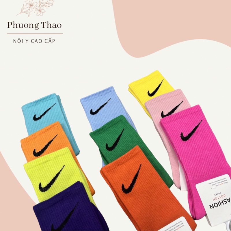 Tất nam nữ cổ cao thể thao nhiều màu HA05 vớ nike cổ cao Hàng loại đẹp