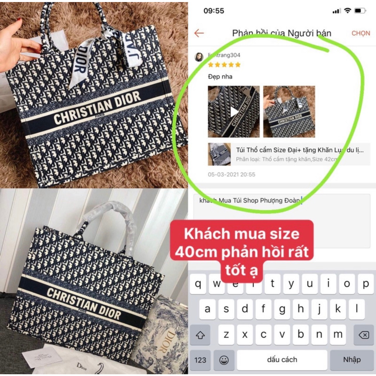 Túi Xách Tay Đeo Vai Dior Thổ Cẩm Size To 41 Hàng Loại 1 Chất Đẹp Đựng Cả Thế Giới Tặng Kèm Khăn Lụa | BigBuy360 - bigbuy360.vn