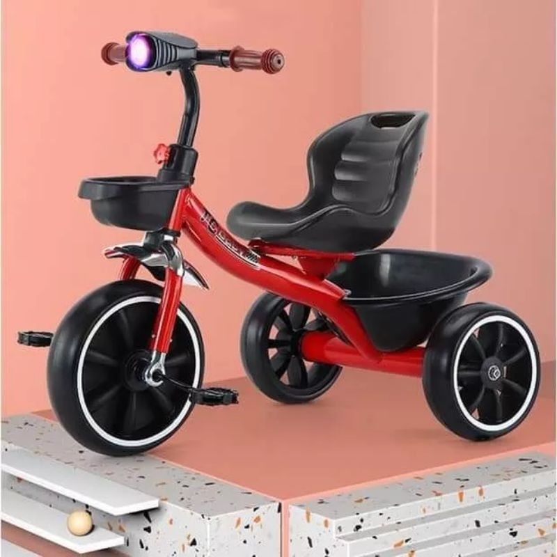 Xe đạp 3 bánh, xe đạp trẻ em có đèn nhạc, có giỏ đồ lớn cho bé SYD 618