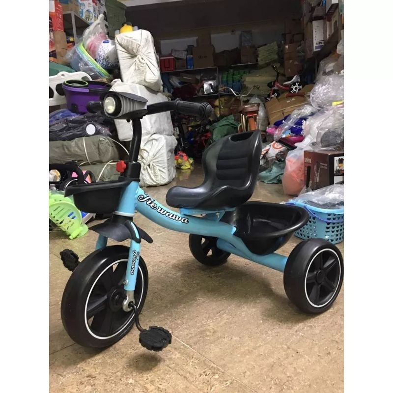 Xe đạp 3 bánh, xe đạp trẻ em có đèn nhạc, có giỏ đồ lớn cho bé SYD 618