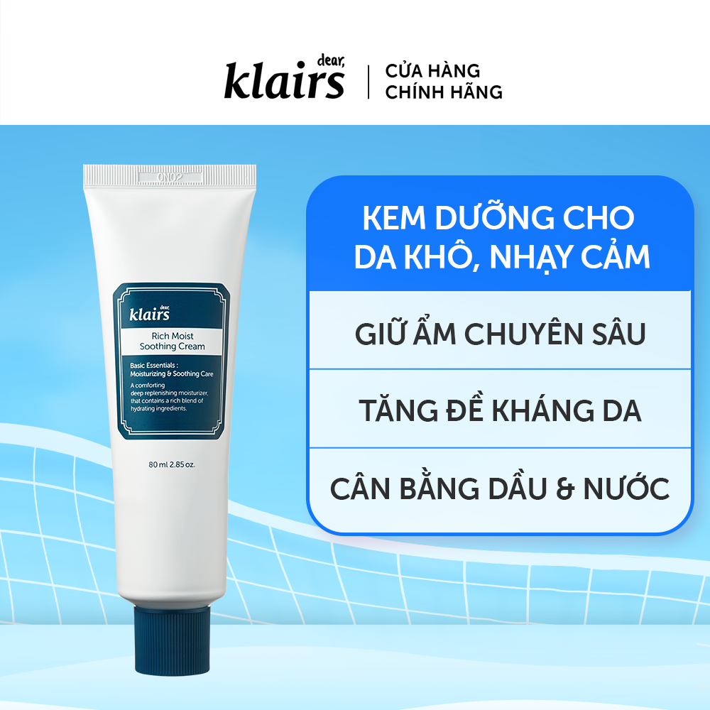 Kem dưỡng Dear Klairs Rich Moist Soothing Cream 80g