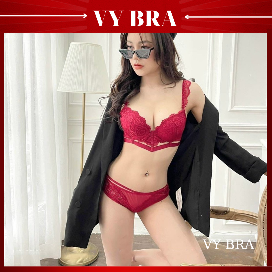 BỘ ĐỒ LÓT SIÊU NÂNG NGỰC, set nội y tạo khe ,nâng ngực,phom quả ngang siêu xinh.