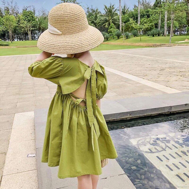 Đầm trẻ e xanh bơ sale 69k