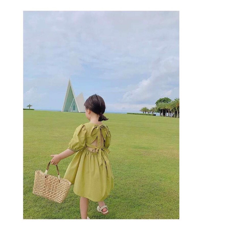 Đầm trẻ e xanh bơ sale 69k