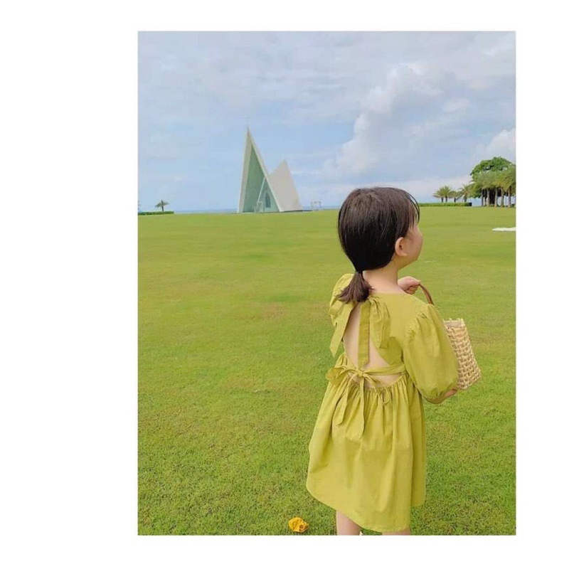 Đầm trẻ e xanh bơ sale 69k