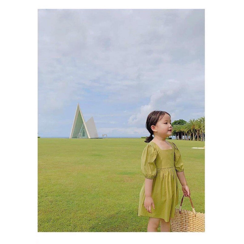 Đầm trẻ e xanh bơ sale 69k