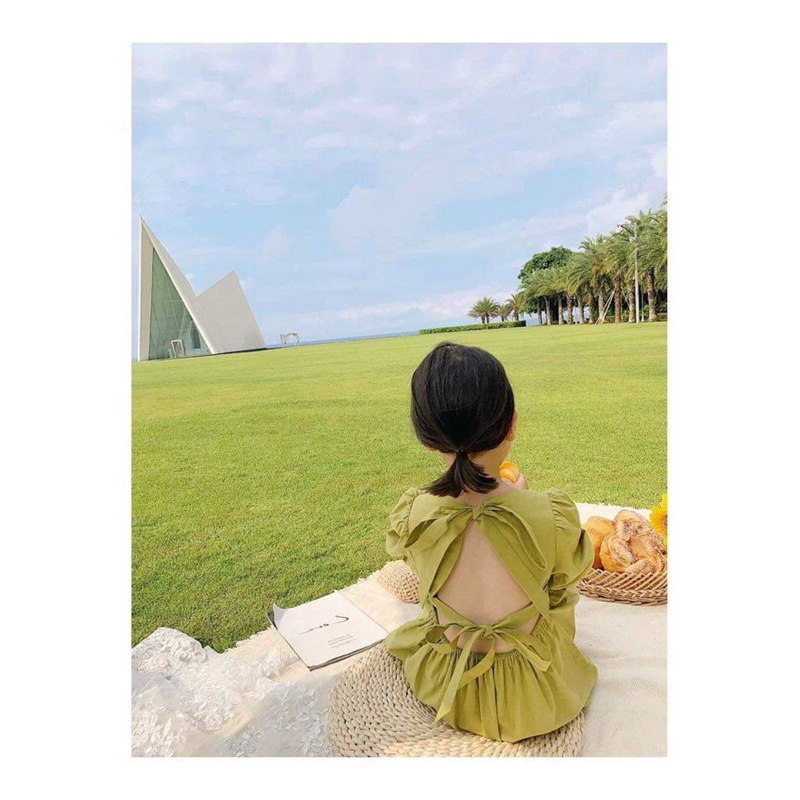 Đầm trẻ e xanh bơ sale 69k