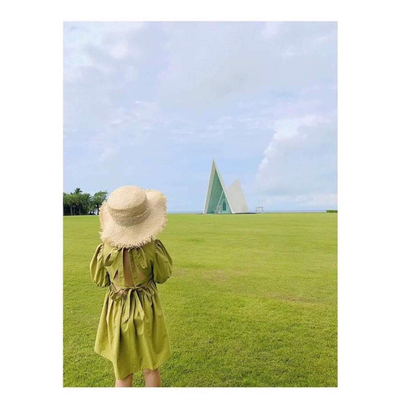 Đầm trẻ e xanh bơ sale 69k