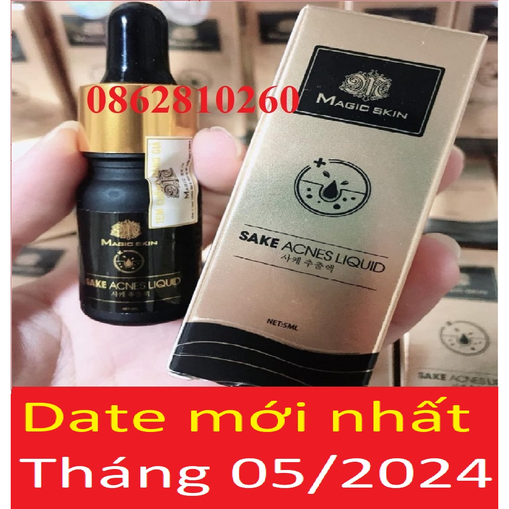 serum tinh chất chấm mụn không sưng cốt rượu sake Sake Acnes Liquid Magic Skin [CHÍNH HÃNG MAGICSKIN]