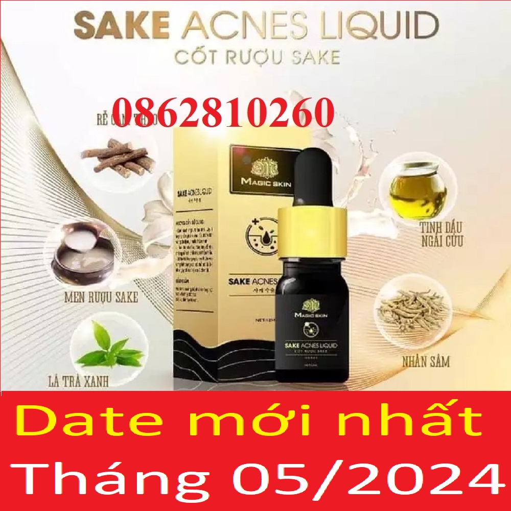 SAKE ACNES LIQUID | Serum Mụn KHÔNG SƯNG cốt rượu sake | CHÍNH HÃNG Magic Skin