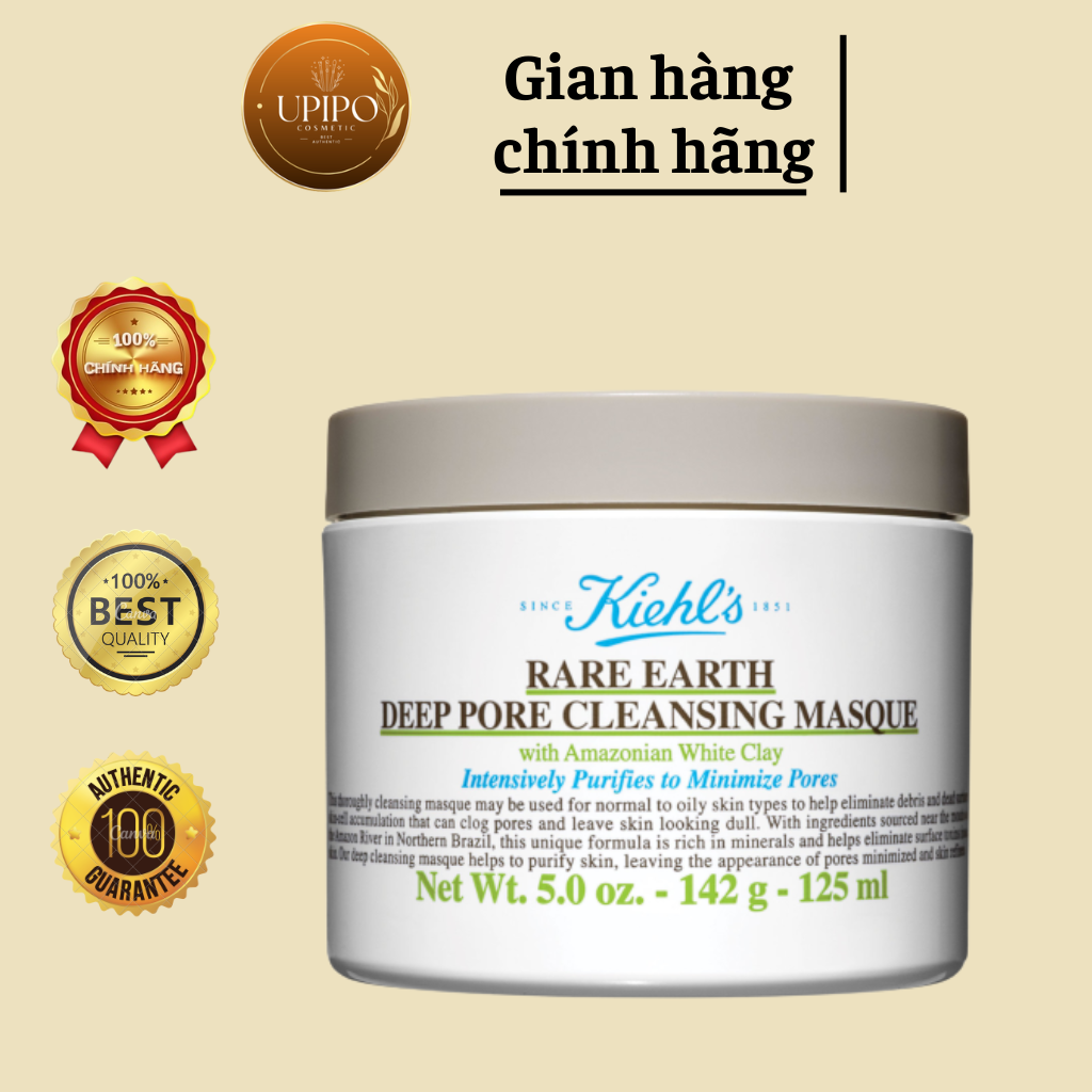 Mặt nạ đất sét Kiehl's Rare Earth Deep Pore Cleansing Masque giảm dầu giảm mụn thanh lọc da hiệu quả