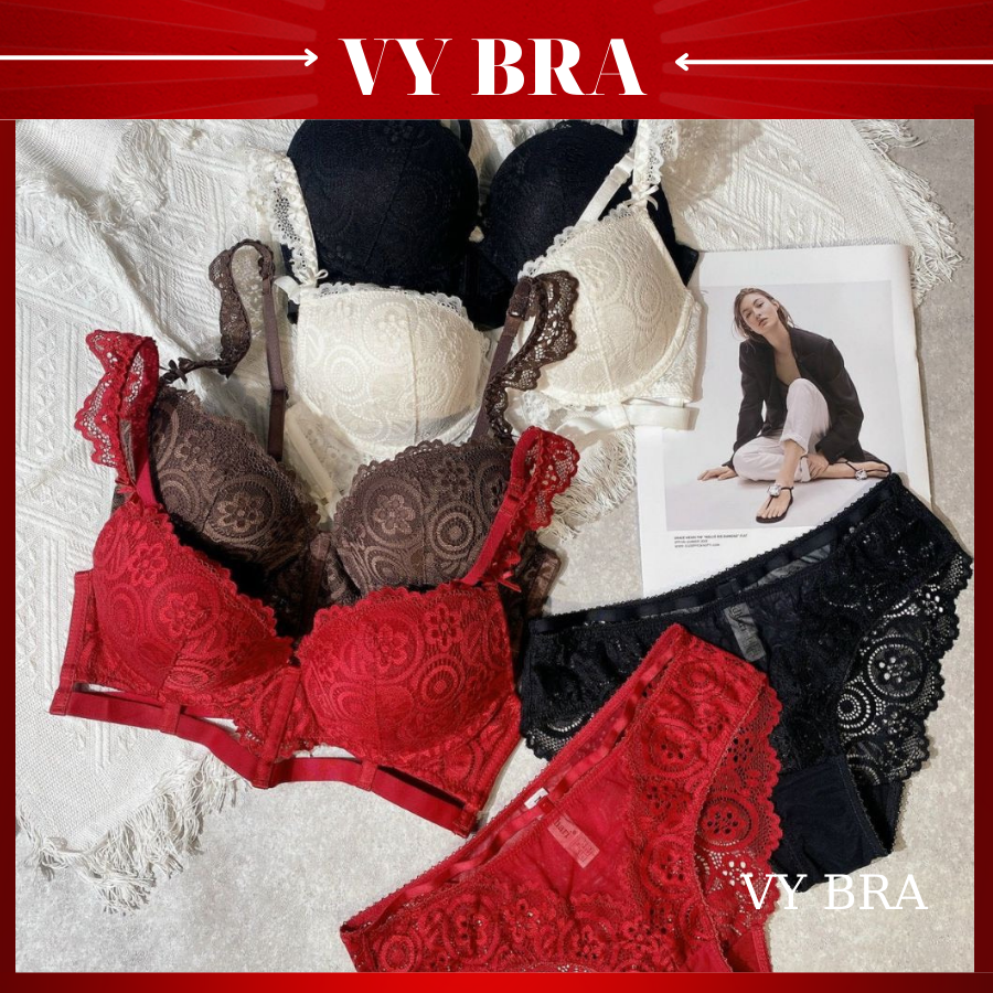 BỘ ĐỒ LÓT SIÊU NÂNG NGỰC, set nội y tạo khe ,nâng ngực,phom quả ngang siêu xinh.