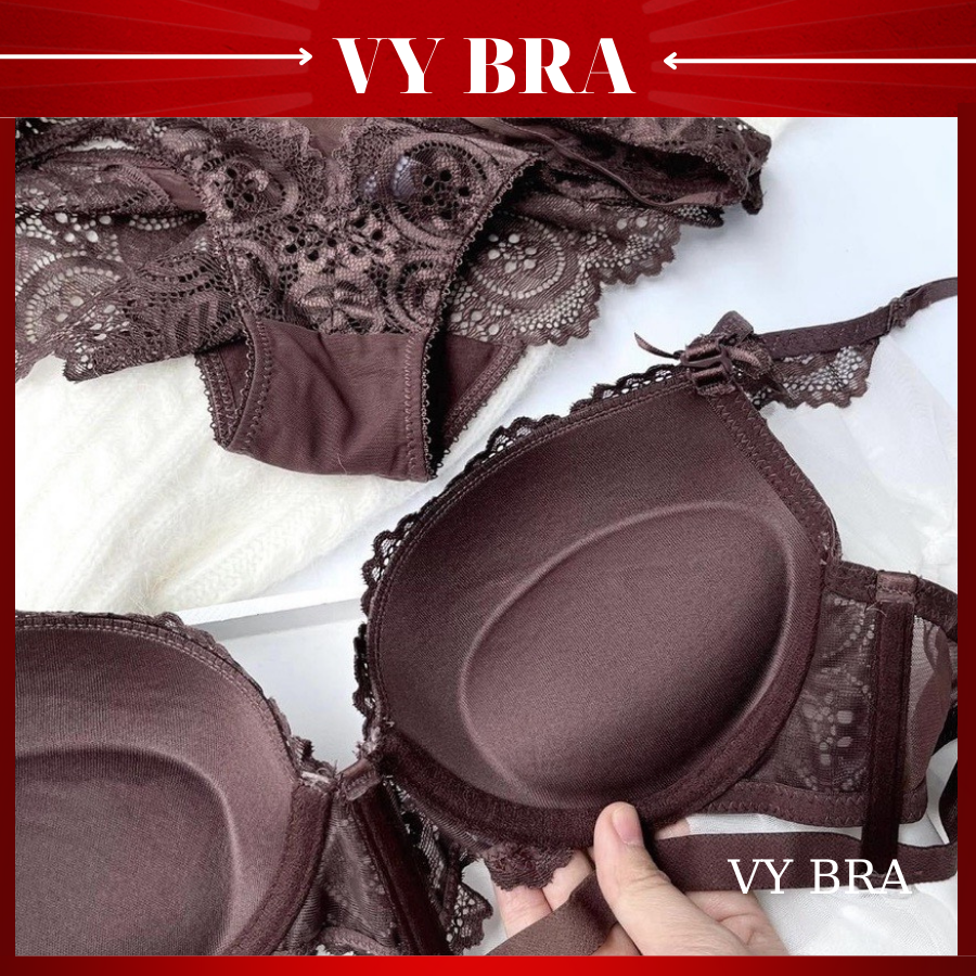 BỘ ĐỒ LÓT SIÊU NÂNG NGỰC, set nội y tạo khe ,nâng ngực,phom quả ngang siêu xinh.