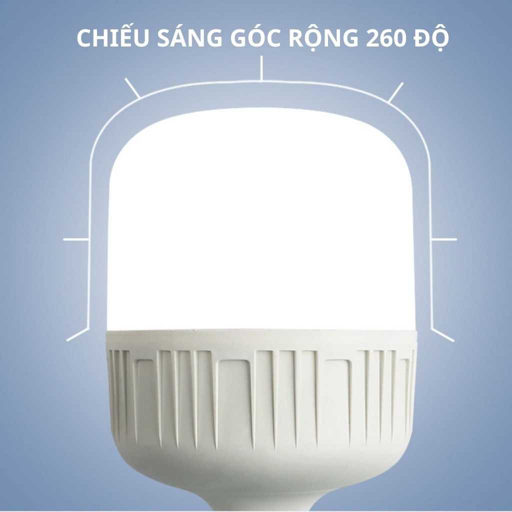 Bóng đèn LED trụ tròn 50W 65W 100W tiết kiệm điện, ánh sáng trắng