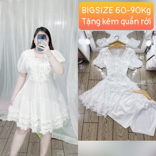 Đầm công chúa dây cột nơ 60-90kg by linh nguyễn