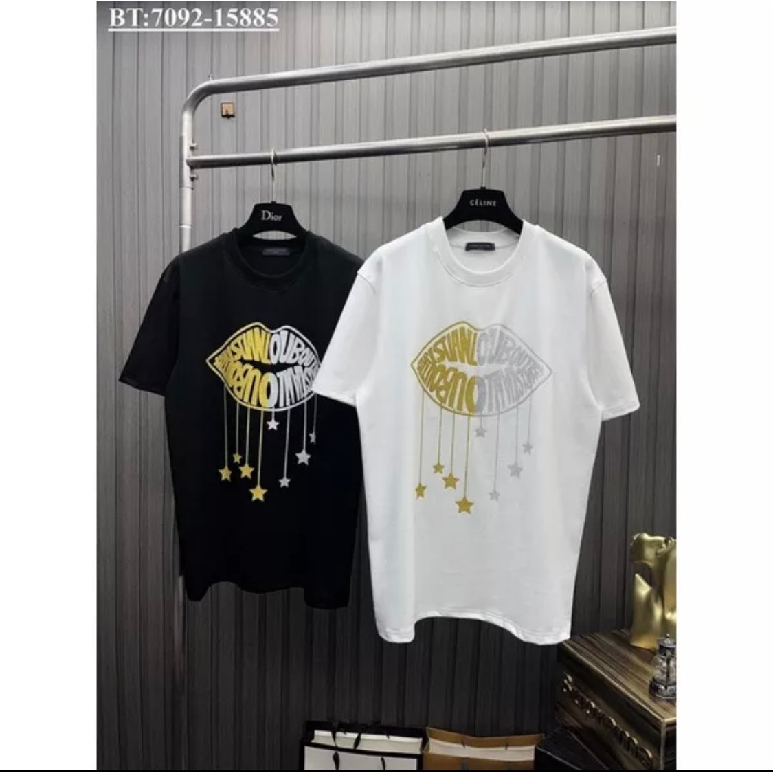 Áo Phông Nam Louboutin Hình Đôi Môi Kim Tuyến Siêu HotTrend 2023  - Áo Thun Nam Nữ Louboutin Chất Liệu Cotton | BigBuy360 - bigbuy360.vn