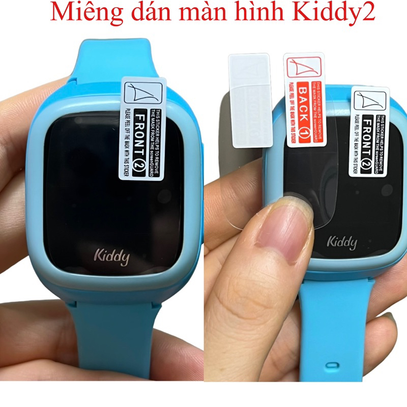 COMBO 02 Miếng dán Bảo vệ Màn hình Đồng hồ Kiddy2 Viettel trong suốt, Chống vỡ, Chống xước