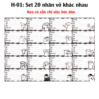Nhãn vở Meme Người Que - Nhãn dán Meme Meme Người Que