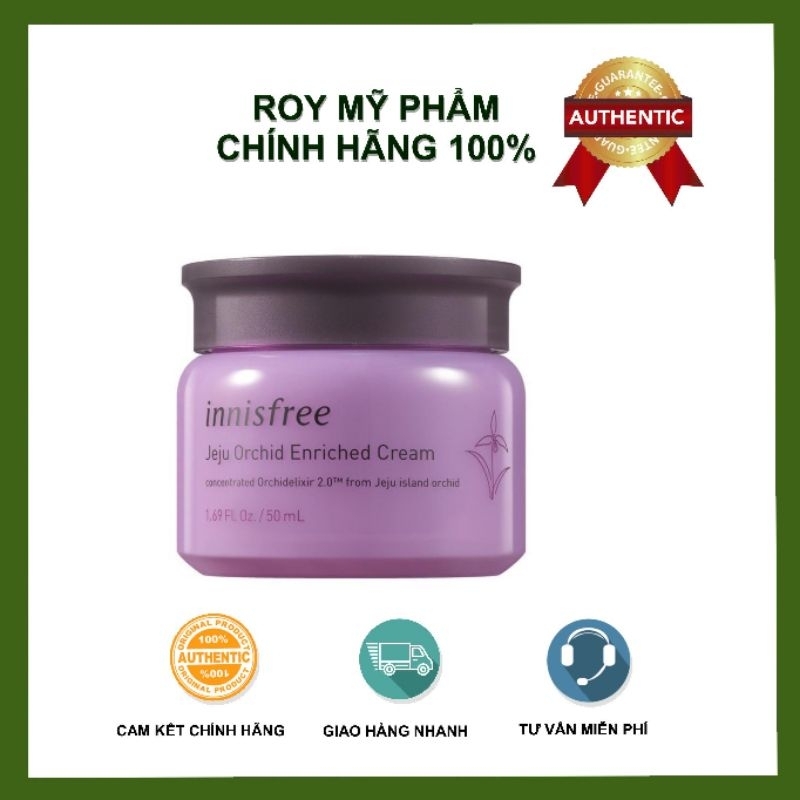Kem dưỡng ẩm chống lão hóa săn chắc đàn hồi da hoa lan tím innisfree Jeju Orchid Enriched Cream 50ml