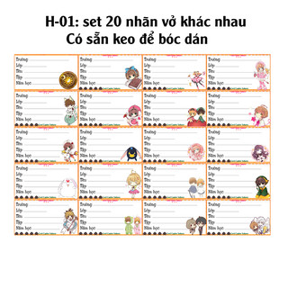 Nhãn vở card_captor_sakura - Nhãn dán card_captor_sakura
