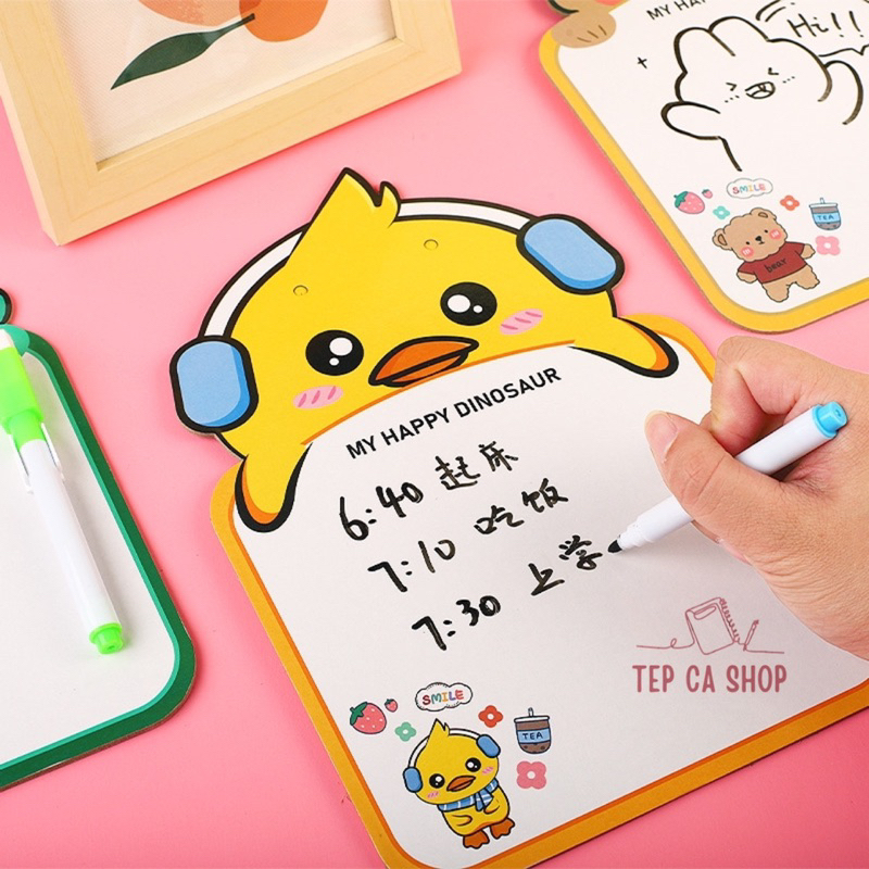 Bảng vẽ cho bé , viết xoá dễ dàng, Bảng vẽ 2 mặt, bảng note ghi chú - bảng viết thời khóa biểu học sinh kèm bút